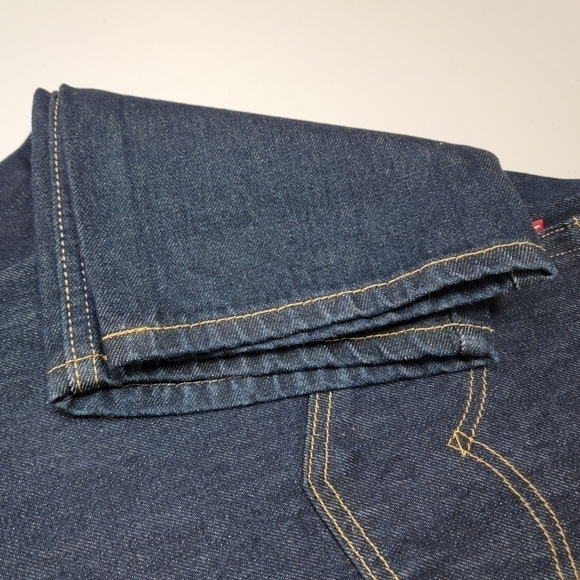 NEW Levi's Men's 505 Regular Straight Leg Sz 33X30 Dark Wash Denim Blue Jeans - Picture 10 of 16